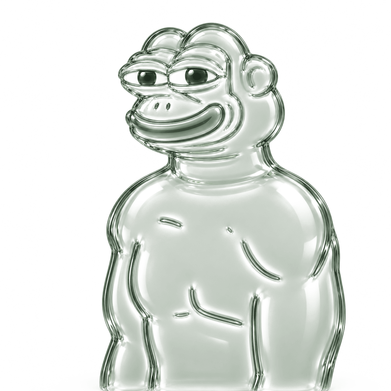 PONSKE, a translucent glass monkey character